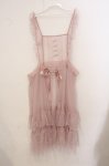 画像3: m petit by misako / チュールドットリボンワンピース　エプロン 4L ピンク O-26-04-21-004-LO-OP-OW-OS (3)