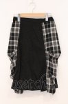 画像1: KUNIKUNI / サイドチェックスカート  ブラック×ホワイト O-26-04-21-055-HN-SK-IG-OS (1)