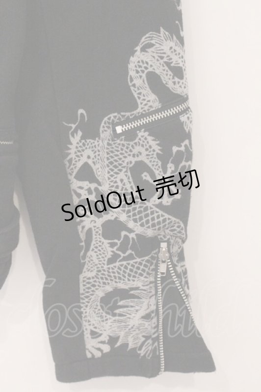 画像3: gouk / スウェットライダースジャケット  ブラック×レッド O-26-04-21-057-GO-JA-IG-OS (3)