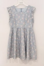 画像1: evelyn / 花柄ワンピース  サックス O-26-04-21-068-LO-OP-OW-OS (1)