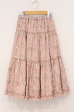 画像1: m petit by misako / NINA'Sギャザースカート S ピンク×アイボリー O-26-04-21-072-LO-SK-OW-OS (1)