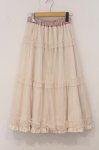 画像4: m petit by misako / NINA'Sギャザースカート S ピンク×アイボリー O-26-04-21-072-LO-SK-OW-OS (4)