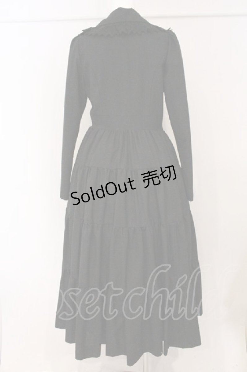 画像6: BPN / トーションレース配色襟ロングフレアージャケット M ブラック O-26-04-21-086-GO-JA-IG-OS (6)