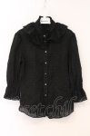 画像1: NO.S PROJECT / スタンドカラーフリルブラウス L ブラック O-26-04-21-097-LO-BL-IG-OS (1)