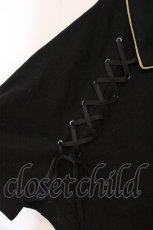 画像3: metamorphose / アシメトリーレースアップマント  クロ O-26-04-21-098-ME-JA-IG-OS (3)