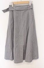 画像3: An MILLE / ベルト付きステッチスカート  ライトグレー O-26-04-22-059-EL-SK-YM-ZT351 (3)