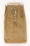 画像1: EAT ME / レースアップコーデュロイタイトスカート S ライトブラウン O-26-04-22-062-LO-SK-YM-OS (1)