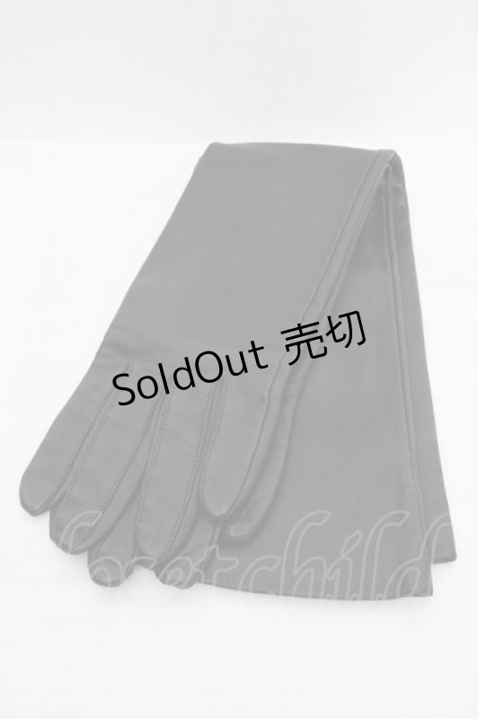 画像1: alice auaa / 13A/W【aragne】 レザーロンググローブ  ブラック O-26-04-23-007-AA-ZA-IG-OS (1)