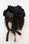 画像1: ATELIER PIERROT / Gathered Bloom Headdress ヘッドドレス  ブラック O-26-04-23-022-EL-AC-OW-OS (1)