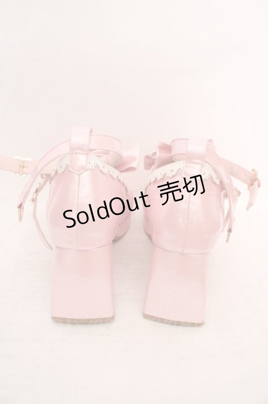 画像3: Chalmiere / ダブルリボンスカラップパンプス L ピンク O-26-04-24-018-0-SH-OW-OS (3)