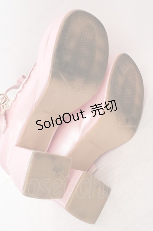 画像4: Chalmiere / ダブルリボンスカラップパンプス L ピンク O-26-04-24-018-0-SH-OW-OS (4)