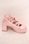 画像5: Chalmiere / ダブルリボンスカラップパンプス L ピンク O-26-04-24-018-0-SH-OW-OS (5)