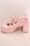 画像8: Chalmiere / ダブルリボンスカラップパンプス L ピンク O-26-04-24-018-0-SH-OW-OS (8)