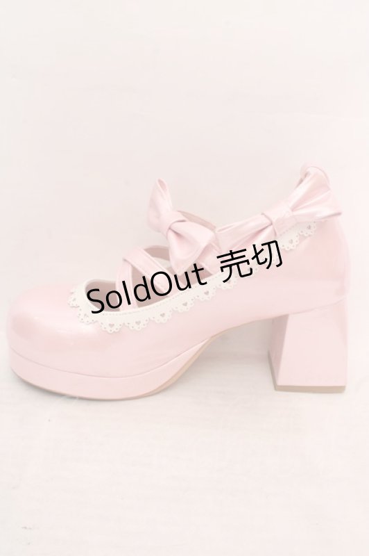 画像8: Chalmiere / ダブルリボンスカラップパンプス L ピンク O-26-04-24-018-0-SH-OW-OS (8)