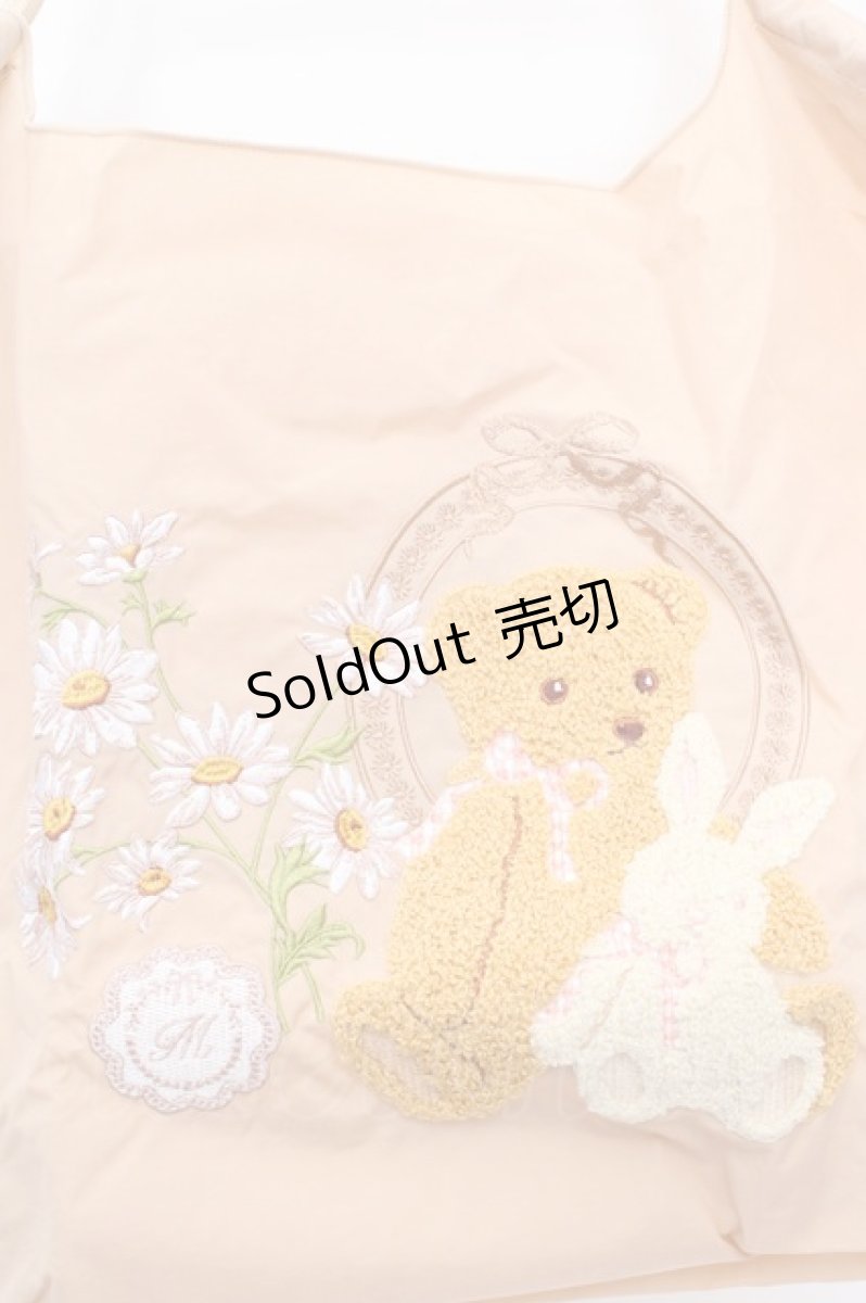 画像2: m petit by misako / クマ刺繍バッグ  ベージュ O-26-04-24-023-LO-BG-IG-ZTK013 (2)