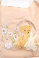 画像2: m petit by misako / クマ刺繍バッグ  ベージュ O-26-04-24-023-LO-BG-IG-ZTK013 (2)