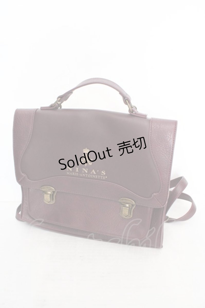 画像1: m petit by misako / AM*フラップ3WAYリュック  ワイン O-26-04-24-027-LO-BG-IG-OS (1)
