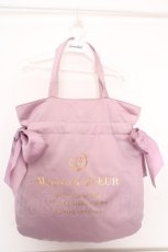 画像1: Maison de FLEUR / ダブルリボントートバッグ  ラベンダー O-26-04-24-033-LO-BG-IG-ZTK013 (1)