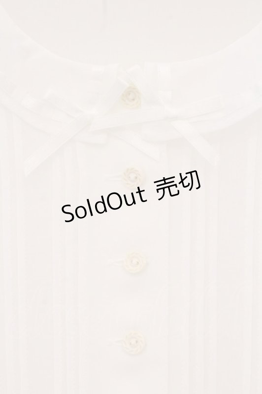 画像2: INGEBORG / リボン通しブラウス  シロ O-26-04-24-1037-LO-BL-IG-OS (2)