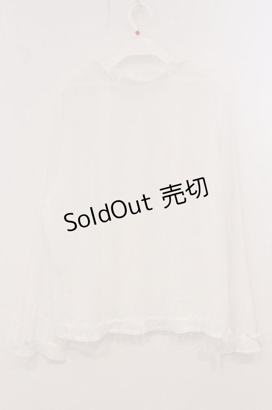 画像4: INGEBORG / リボン通しブラウス  シロ O-26-04-24-1037-LO-BL-IG-OS (4)