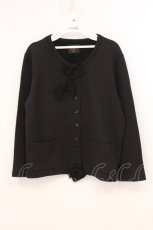 画像1: KETTY / リボン裏毛カーディガン  クロ O-26-04-24-1047-EL-TO-IG-OS (1)