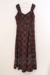 画像1: an another angelus / ビスチェチェックワンピース  ワイン×ブルー系 O-26-04-24-1049-CA-OP-IG-OS (1)
