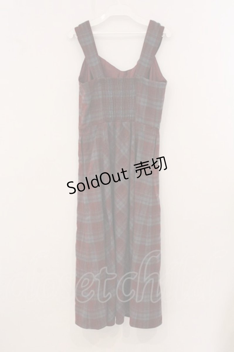 画像3: an another angelus / ビスチェチェックワンピース  ワイン×ブルー系 O-26-04-24-1049-CA-OP-IG-ZT576 (3)