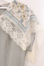 画像2: an another angelus / スカーフリメイク衿付きロングワンピース  ミント O-26-04-24-1050-CA-OP-IG-OS (2)