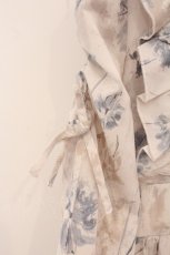 画像2: melume / TT*MAKチュバナOP ピンタックフリル花柄ワンピース L アイボリー×ブルー O-26-04-24-1054-0-OP-IG-OS (2)
