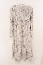 画像3: melume / TT*MAKチュバナOP ピンタックフリル花柄ワンピース L アイボリー×ブルー O-26-04-24-1054-0-OP-IG-OS (3)