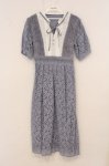 画像1: melume / makiコラボ/レースワンピース M ブルー×シロ O-26-04-24-1056-0-TO-IG-OS (1)