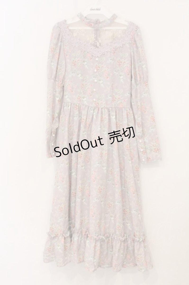 画像1: Kurumi Collaboration / KRハナジゴスリーブワンピース M ラベンダー O-26-04-24-1061-GO-OP-IG-OS (1)