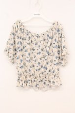 画像1: F&A / 小花柄オフショル半袖ブラウス  クリーム O-26-04-24-1063-LO-BL-IG-OS (1)