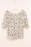 画像3: F&A / 小花柄オフショル半袖ブラウス  クリーム O-26-04-24-1063-LO-BL-IG-OS (3)