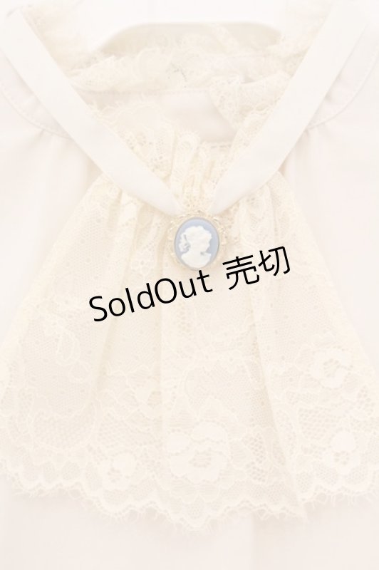 画像2: an another angelus / レースジャボ付きプルオーバーブラウス  アイボリー O-26-04-24-1067-CA-BL-IG-OS (2)
