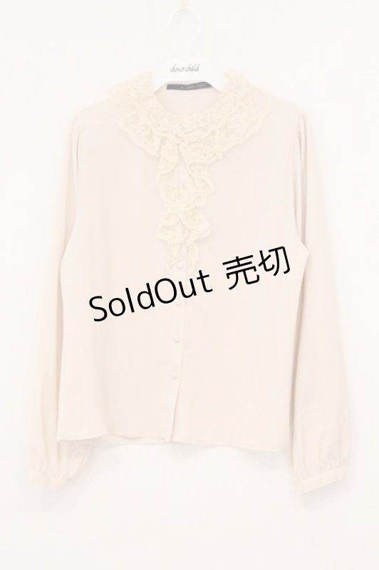 画像1: an another angelus / レースラッフルブラウス  アイボリー O-26-04-24-1074-CA-BL-IG-OS (1)