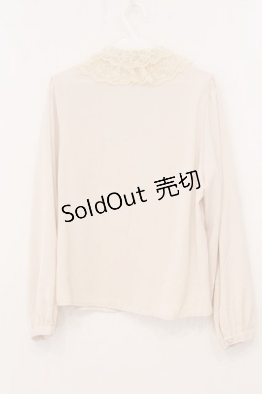 画像3: an another angelus / レースラッフルブラウス  アイボリー O-26-04-24-1074-CA-BL-IG-OS (3)