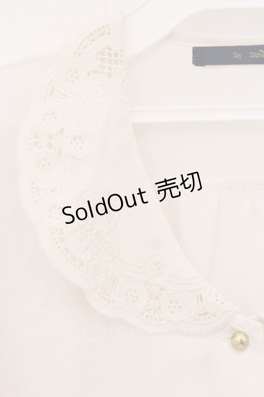 画像2: an another angelus / レース襟半袖ブラウス  アイボリー O-26-04-24-1076-CA-BL-IG-OS (2)