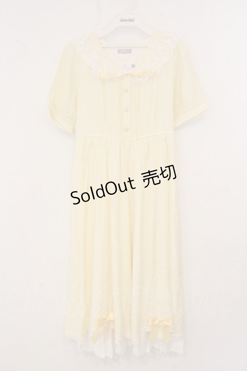 画像1: axes femme POETIQUE / ドーリーフリルロングワンピース M イエロー O-26-04-24-1010-AX-OP-IG-OS (1)
