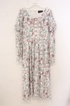 画像1: axes femme Nostalgic / ボタニカル柄レースアップワンピース M シロ O-26-04-24-1021-LO-OP-IG-OS (1)