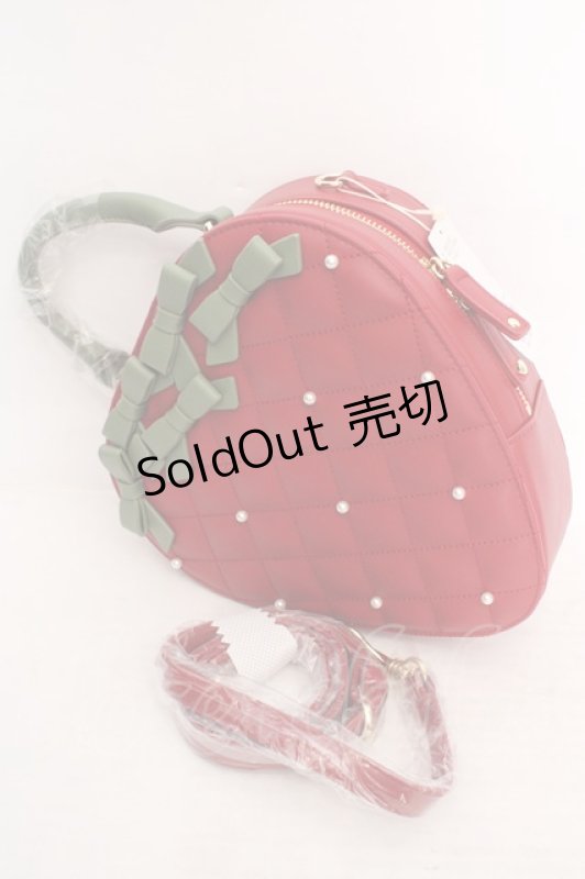 画像1: Maison de FLEUR / いちごショルダーバッグ  アカ O-26-04-24-038-LO-BG-IG-OS (1)