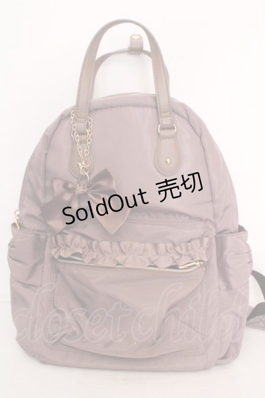 画像1: m petit by misako / AMリボンチャームツキリュック  ブラウン O-26-04-24-040-LO-BG-OW-OS (1)