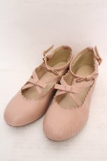 画像1: m petit by misako / リボンスカラップパンプス LL ピンク O-26-04-24-011-LO-SH-YM-ZTK036 (1)