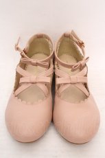画像2: m petit by misako / リボンスカラップパンプス LL ピンク O-26-04-24-011-LO-SH-YM-ZTK036 (2)
