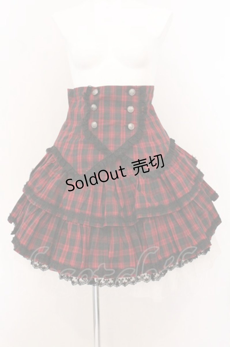 画像1: PUTUMAYO / タブリエ付スカート  レッド O-26-04-25-028-PT-TO-OW-OS (1)