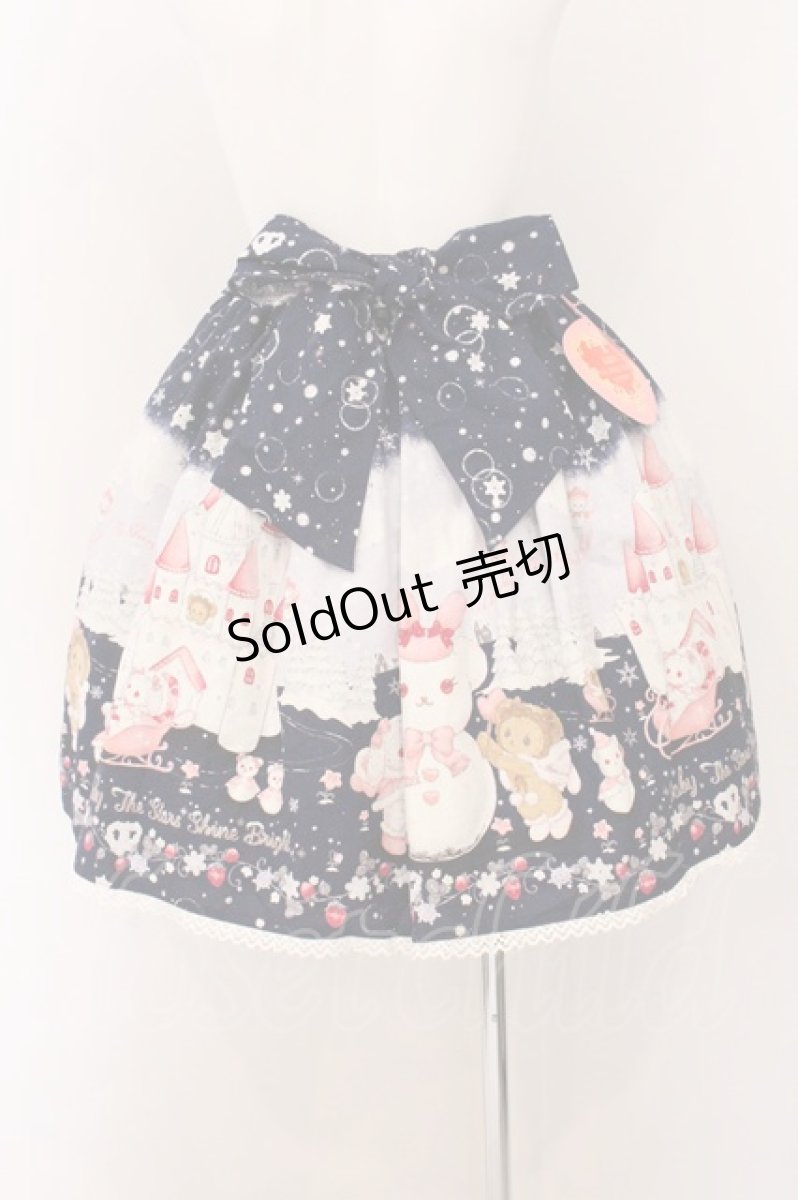 画像5: BABY,THE STARS SHINE BRIGHT / くみゃちゃんの雪の王国柄スカート  ネイビー O-26-04-25-029-BA-SK-OW-OS (5)