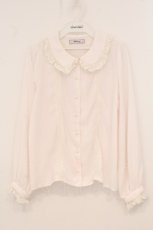 画像1: Ank Rouge / トーションレース配色丸襟ブラウス M ピンク O-26-04-25-004-CA-BL-OW-OS (1)