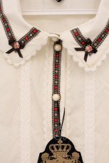 画像2: ALICE and the PIRATES / シャトー・ド・ヌヌース 天使と秘密のワイナリー チロリアンブラウス  アイボリー O-26-04-25-005-PA-BL-OW-OS (2)