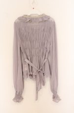 画像3: metamorphose / 【プラスサイズ】スクエアあきフリルブラウス（ビショップスリーブ） 2 ラベンダー O-26-04-25-1037-ME-BL-OW-OS (3)