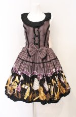 画像1: metamorphose / Brass band cat バッスルジャンパースカート  クロ系 O-26-04-25-1040-ME-OP-OW-OS (1)